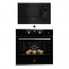 (BUNDLE) ELECTROLUX KODDP71XA built-in single oven(72L) + EMSB25XC built-in combination microwave oven(25L)